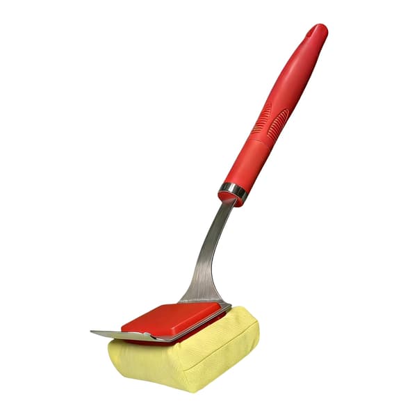 Grillborste, Borstfri Design, Rostfritt Stål Skrapa,röd