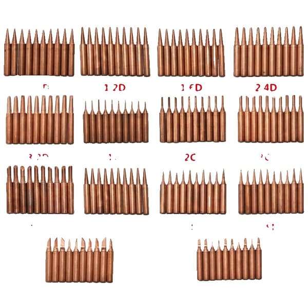 Loddekolbe Spids, Kobbermateriale, Blyfri Design,10PCS 2.4D