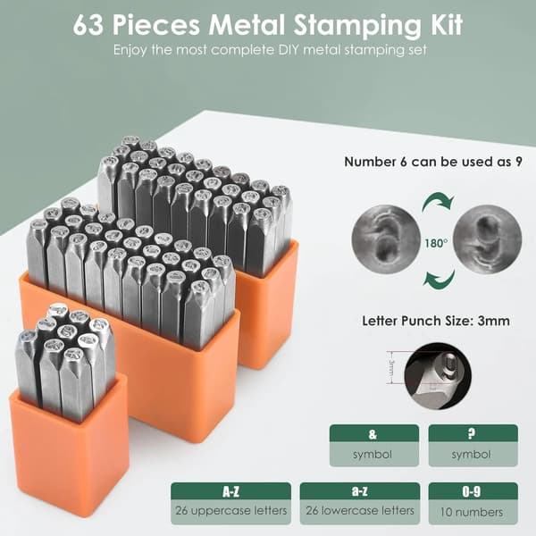 Metal Stempel Sæt, Holdbare Værktøjer, Alsidige Anvendelser,Lys Grå