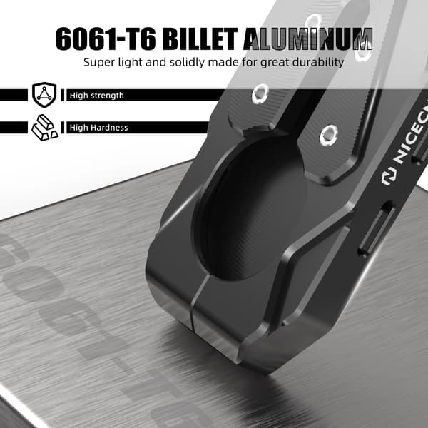 Kickstand Side Stand Extension Pad, Øget Stabilitet, Holdbart Aluminium,sort