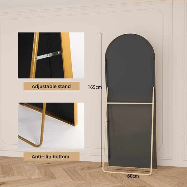 Helkropsspejl, Bue Design, Holdbar Ramme,Guld