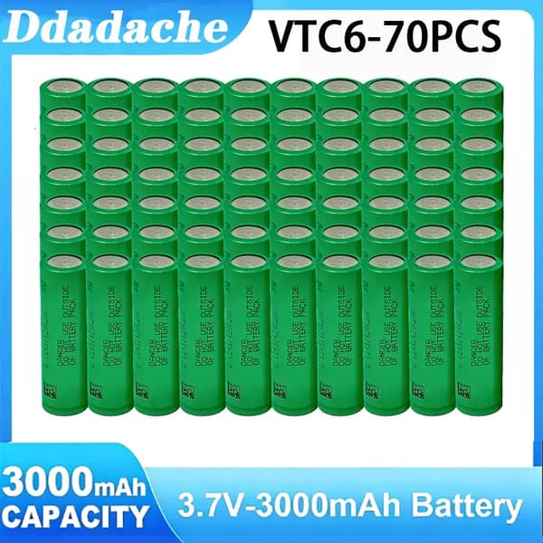 Lithium-ion batteri, 3000mAh kapacitet, alsidig anvendelse,3.7 V-c, 70PCS