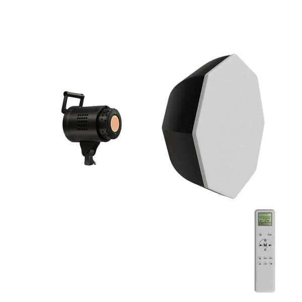 Videolampa, COB-teknik, USB-driven,Med 95 softbox