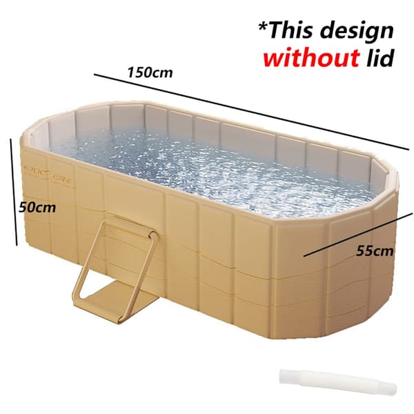 Badkar, Fällbar Design, Miljövänligt Material,1.5m Ingen Lock