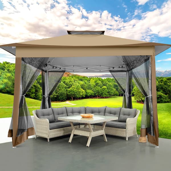 Gazebo, Nem Opsætning, Insektbeskyttelse,Brun