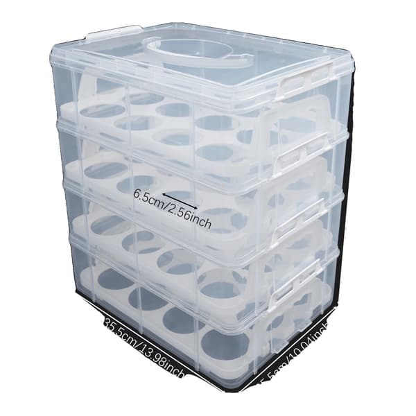 Cupcake-bärare, rymmer 48 cupcakes, ergonomisk design,Klar