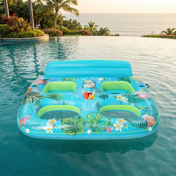 Pool Float, Inbyggd Kylare, Hållbar Design,Blå