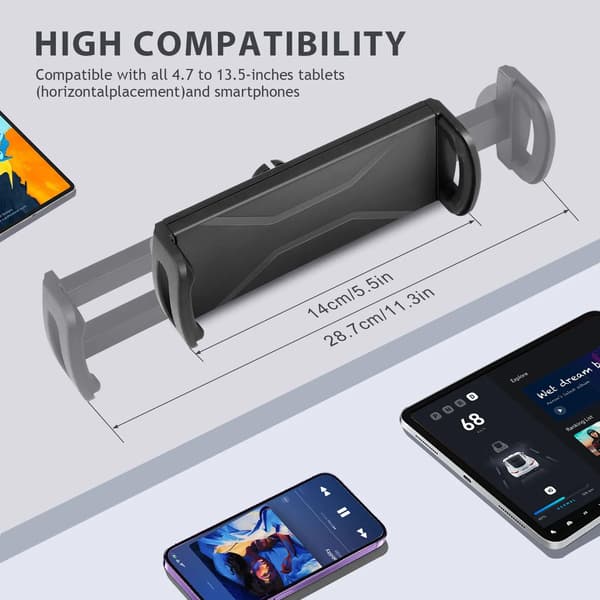 Tablet Väggfäste, 360° Svängarm, Platsbesparande Design,A