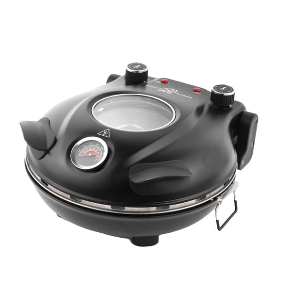 Elektrisk Pizza Maker, 1200W Effekt, 5 Temperaturniveauer,rød