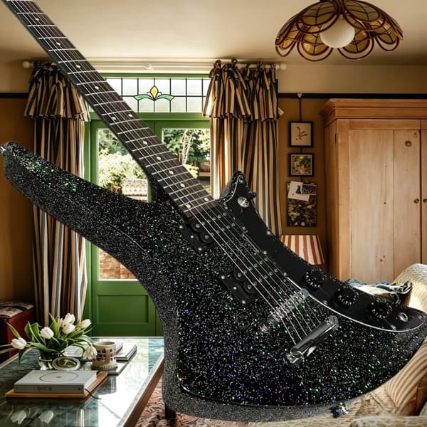 Gitarr, Mahognykropp, HH Pickup-konfiguration,svart