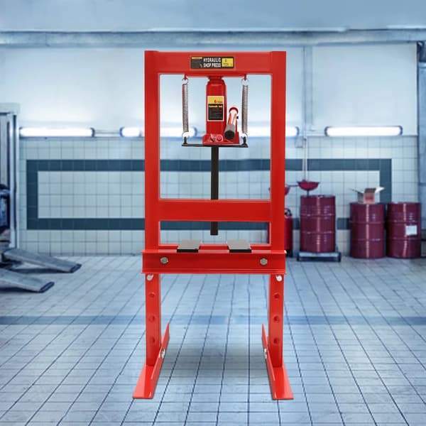 Hydraulisk Press, Manuell Drift, 6 Ton Kapacitet,Röd