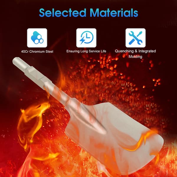 Elektrisk Brythammer Spade Tillägg, Hållbart Material, Förbättrad Effektivitet,Silver