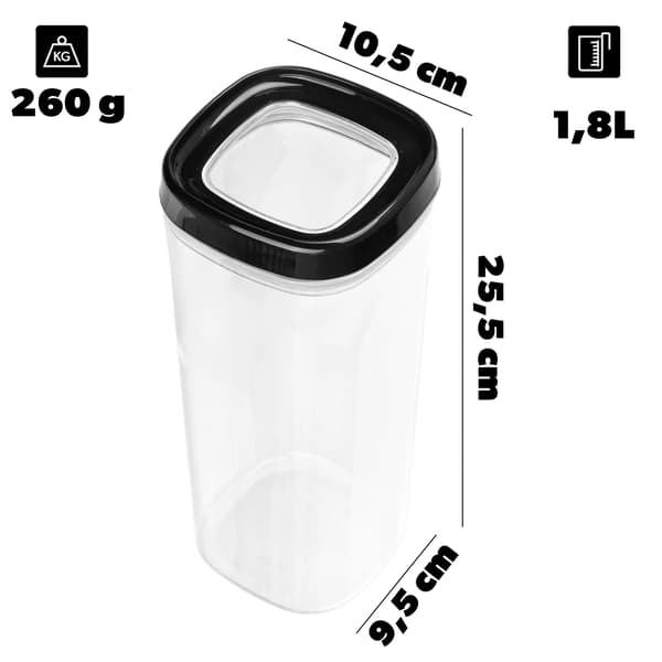 Matbehållare, Praktisk Design, Hållbart Material,svart
