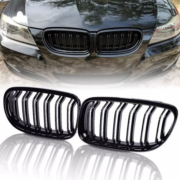 Front Nyrerist, Holdbart ABS Materiale, Perfekt Pasform til Luksus Sedan E90 E91,Glansende Sort
