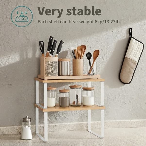 Opbevaringsreol, Justerbar, Stabelbar Design,2stk