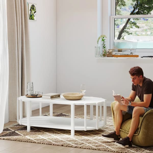 Kaffebord, Oval Form, Multifunktionell Design,VIT