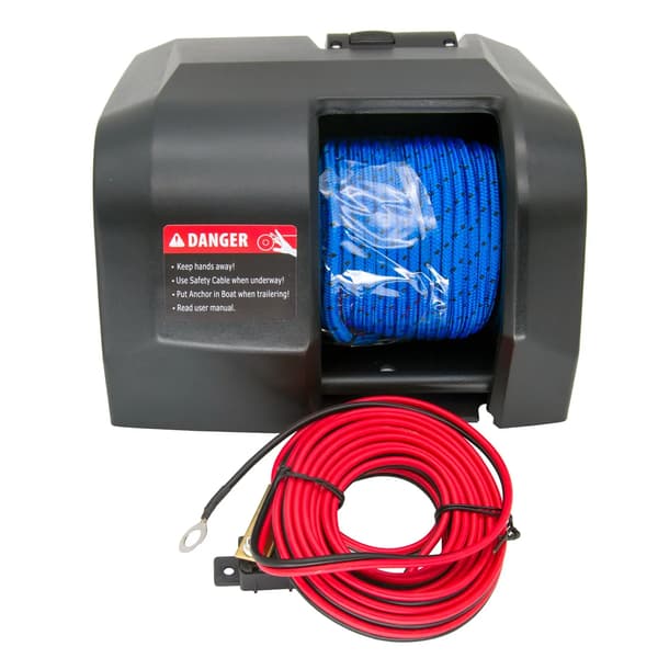 Elektrisk Ankarsnurra, 12V Drift, 100 ft Rep Längd, Stöder 30 lbs Ankar, Anti-revers Kopppling, Marin-kvalitet Hållbarhet