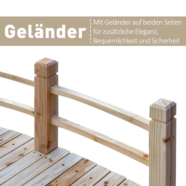Trädgårdsbro, Elegant Design, Hög Lastkapacitet,Beige