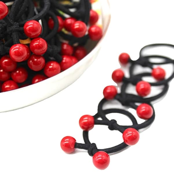 Elastiska Hårband, Mode Stil, Enfärgad Mönster,Röd, 50PCS