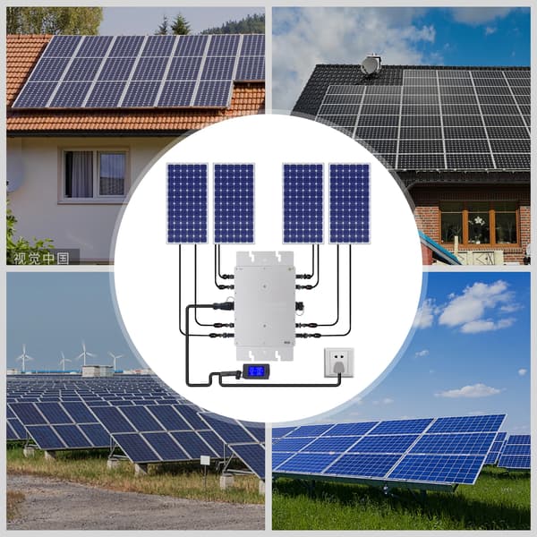 Mikroinverter, Vandtæt Design, Effektiv Strømkonvertering,Sølv