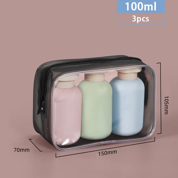 Reseschampoflaskor, påfyllningsbara, skumpumpdesign,Plast, 100ml