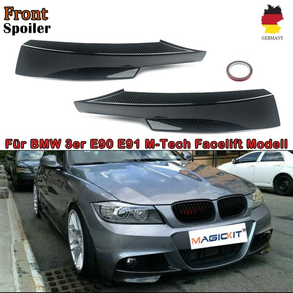 Front Splitter, M Performance Stil, Holdbart ABS Plast,Kulfiberlook