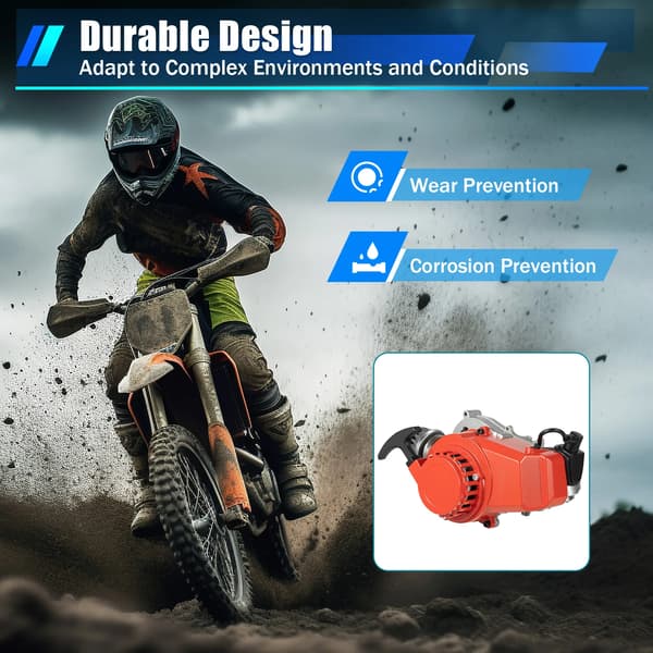 ATV-motor, 49CC, luftkylsystem,Röd