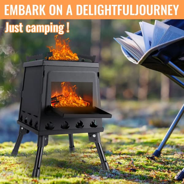 Campingkök, Bärbar Design, Mångsidig Utomhusbruk,Svart