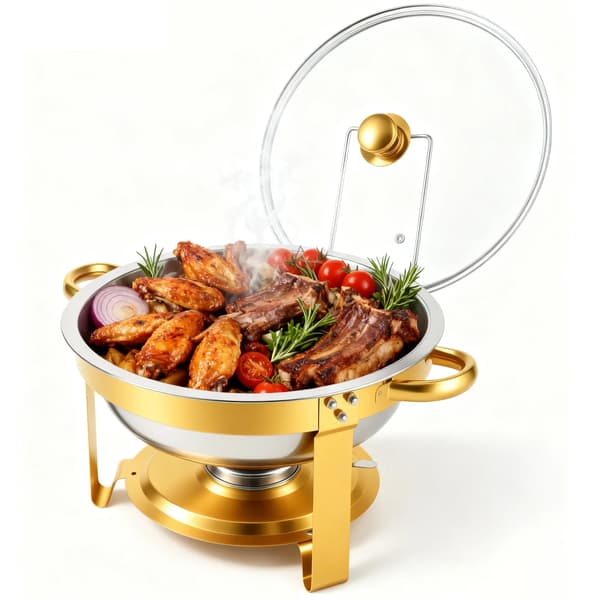Buffetserver, rostfritt stål, 5QT kapacitet,1Pack
