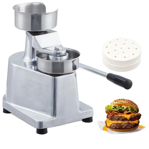 Hamburger Patty Maker, Aluminiumlegering, Nem Tryk Mekanisme,6-inches
