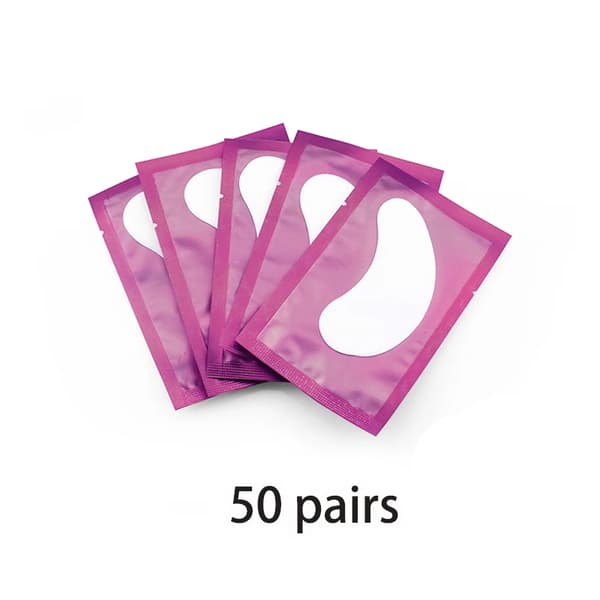 Ögonlappar, Bekväm Applicering, Hypoallergent Material,50PCS Rosaröd