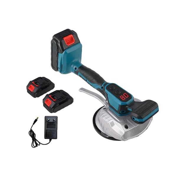 Plattvibrator, Justerbar Hastighet, Sladdlös Drift,2 Batteri 1 Laddare