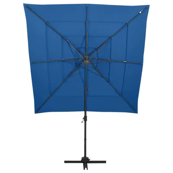 Haveparasol, Kraftig Aluminium, UV Beskyttelse,Blå