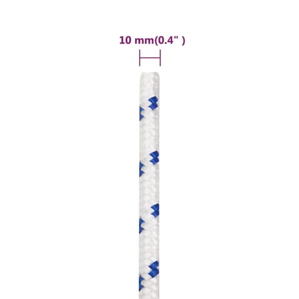 Förtöjningsrep, Hållbart Polypropenmaterial, 25 Meter Längd,VIT