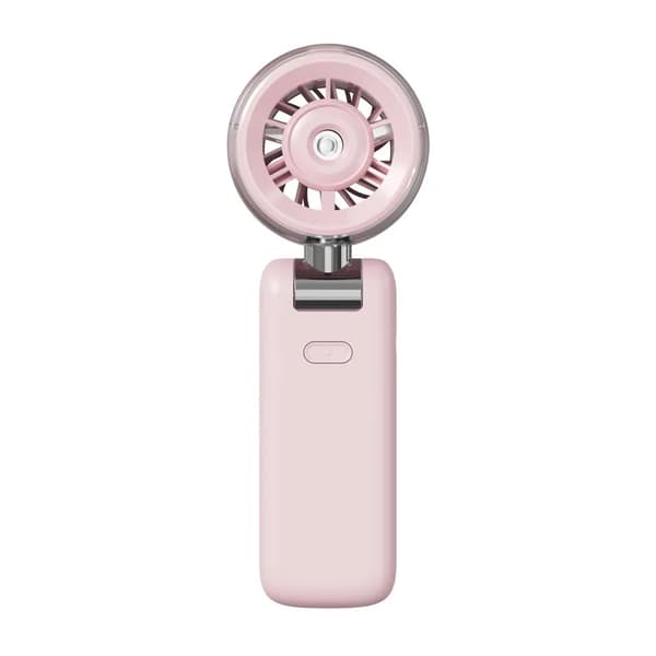 Håndholdt Vifte, 5 Hastighedsindstillinger, Integreret Sprayfunktion,Pink