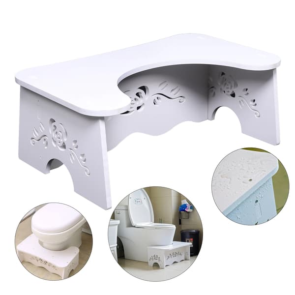 Toalettsits, Ergonomisk Design, Platsbesparande,VIT