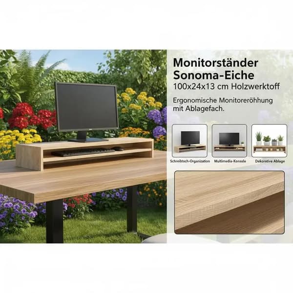 Skärmställ, Ergonomisk Design, Platsbesparande,GRÅ