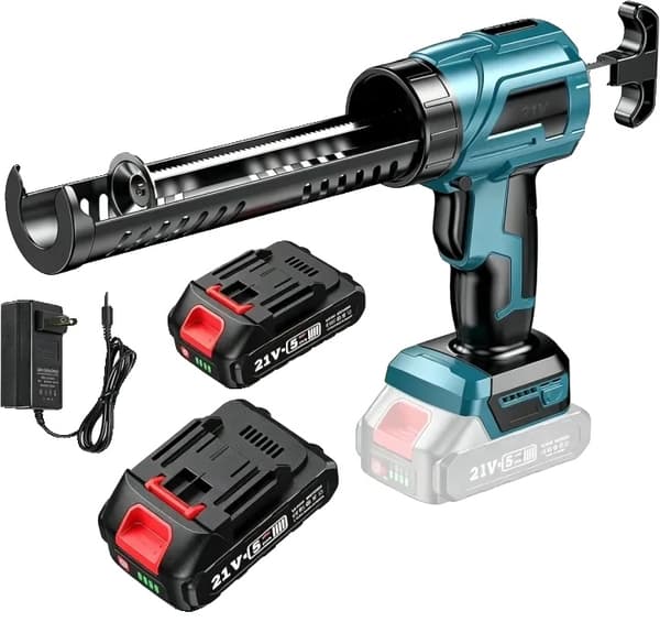 Elektrisk limpistol, 4 hastighetskontroller, uppladdningsbart batteri,2 Batteri