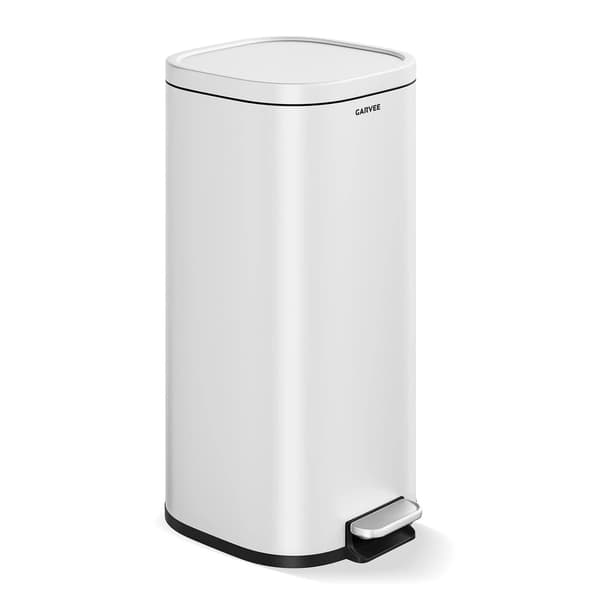 Soptunna, 30L kapacitet, fotpedalsdrift,VIT