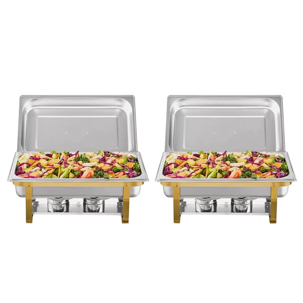 Chafing Dish, Rustfrit Stål Konstruktion, Varmebevarende Egenskaber,2 Pakke