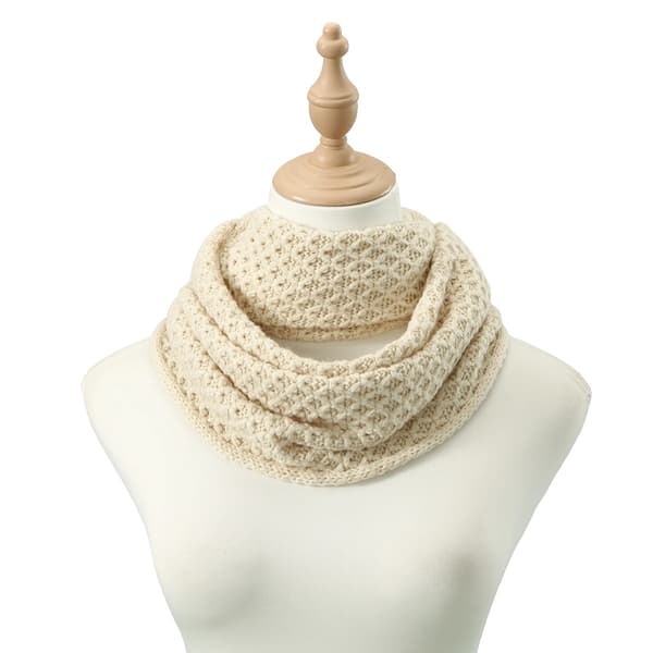 Cirkulær Halstørklæde, Varm Strikket Design, Modeaccessory,WB133-01