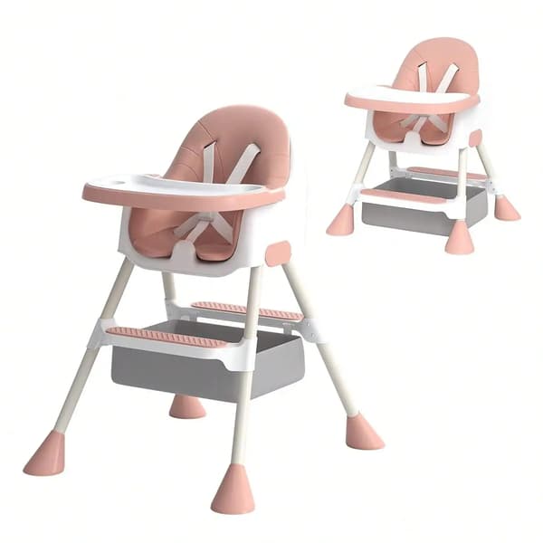 Högstol, Ergonomisk Design, Lätt att Rengöra,Rosa