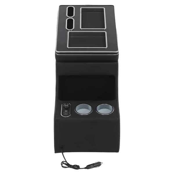 Armlænsorganisator, LED Ambient Light, Holdbare Materialer,sort