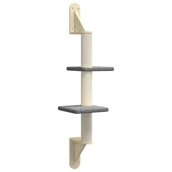 Kattträd, Tredelad Design, Väggmonterad Stabilitet,armégrön