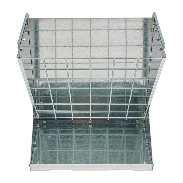 Fårfoder, Q235 Stål, Rektangulær Form, Dybde af Fodertrug 4 cm, Gulvstående, Multifunktionel Brug