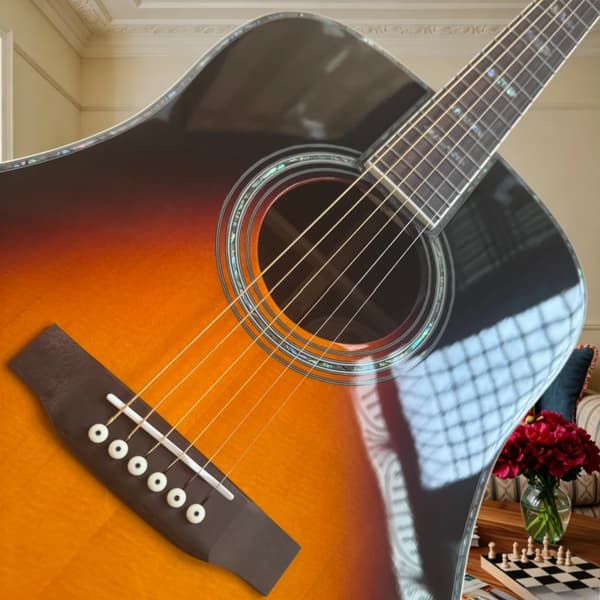 Folk Guitar, Kvalitetsbyggnation, Mångsidig Spelstil,GUL