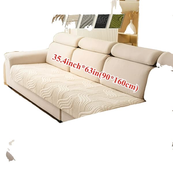Sofaovertræk, Antiskrid Design, Holdbart Materiale,HVID