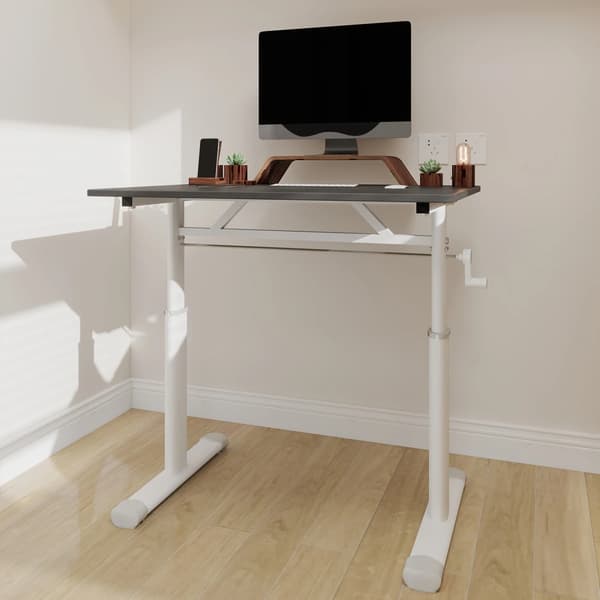 Justerbart Studiebord, Højdejusterbart, Multifunktionelt Design,Grå + 60*80cm