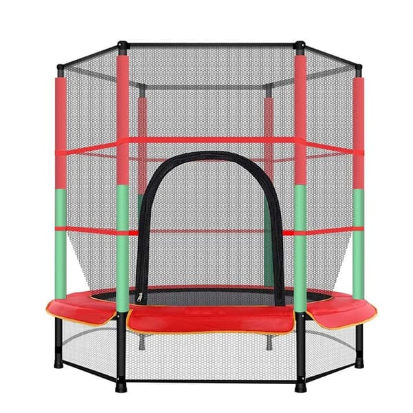 Trampolin, Sikkerhedsnet, Holdbar Konstruktion,Rød