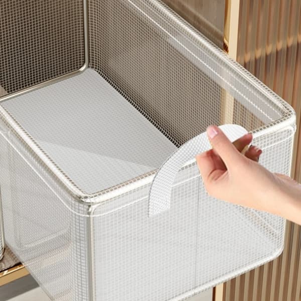 Förvaringslåda, Hållbar PVC, Fällbar Design,6Pcs Lådor med Lock